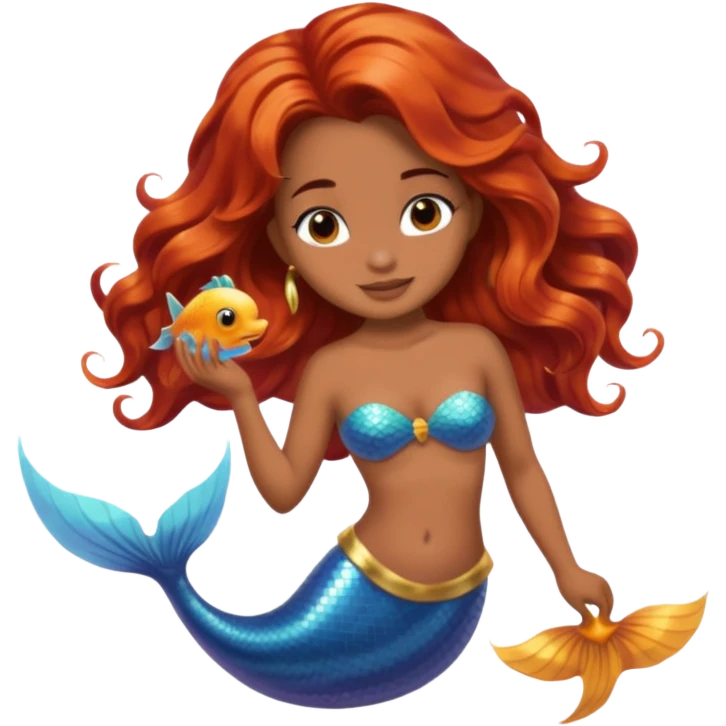 Sirena con pelle mulatta  emoji