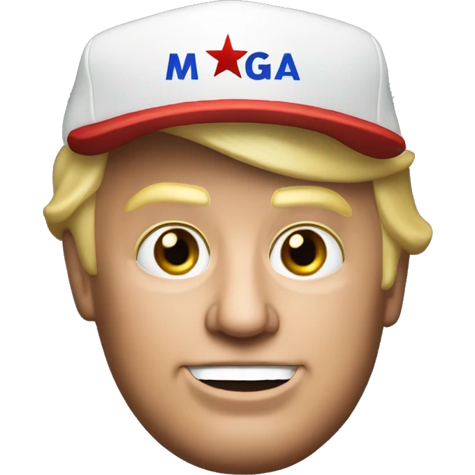 Realistic donald Trump wearing MAGA hat emoji