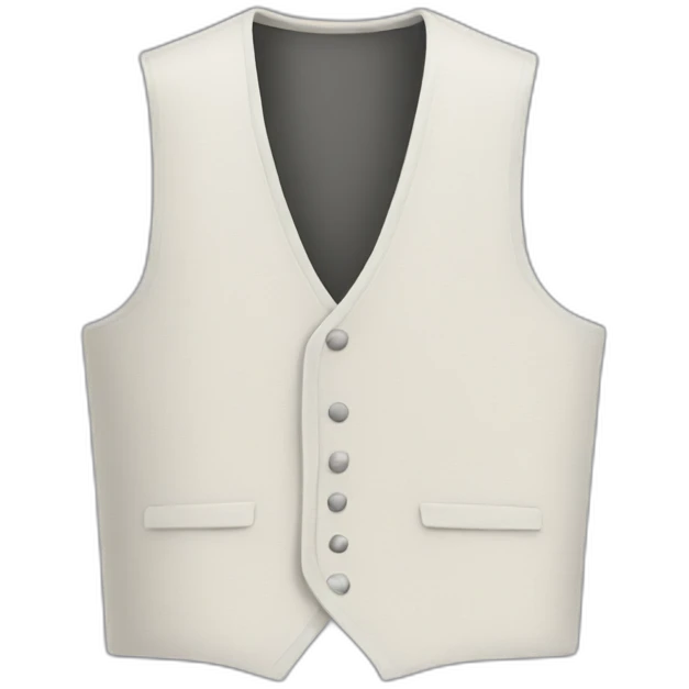 white wool sleeveless vest emoji