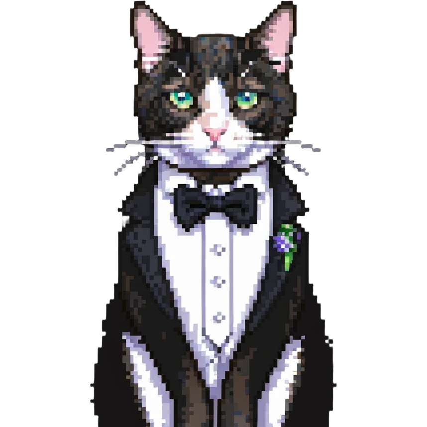 tuxedo cat emoji