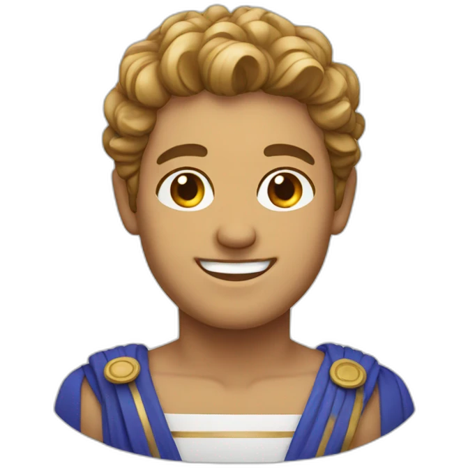 Greek person smiling emoji