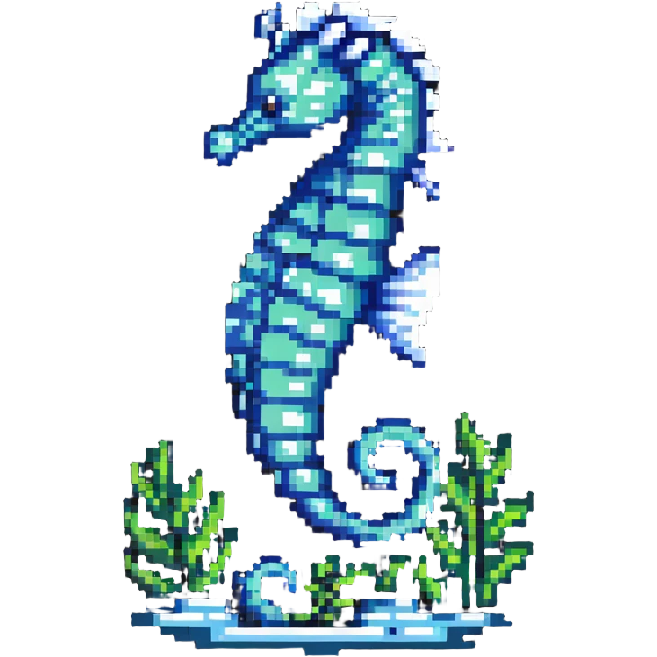 seahorse swimming emoji