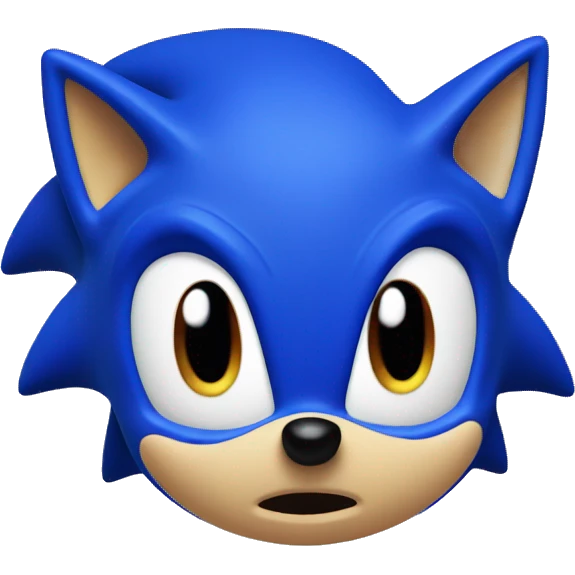 ai generated blue sonic the hedgehog emoji