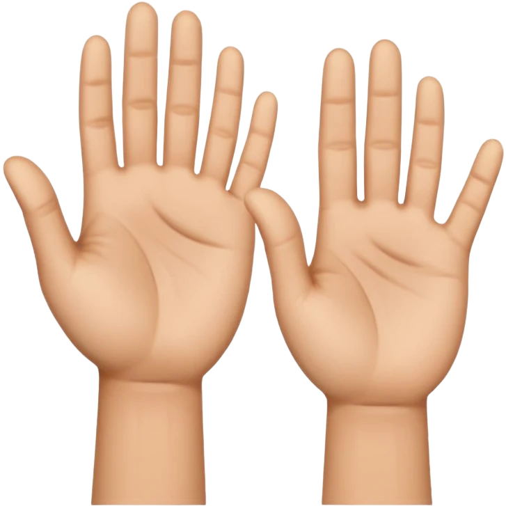 2 hands palm facing up one hand higher than the other emoji