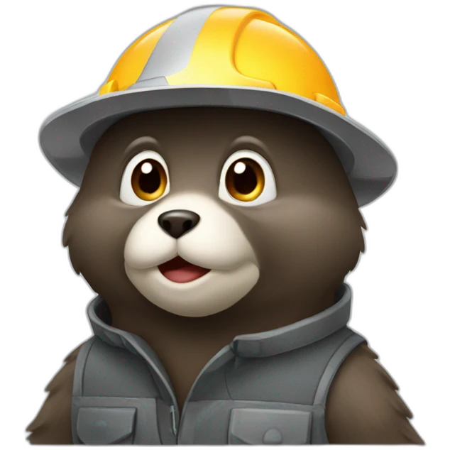 mole with hardhat emoji