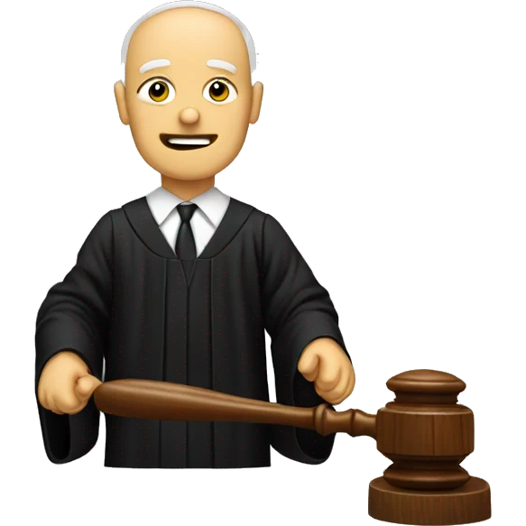 Judge with a gavel emoji
