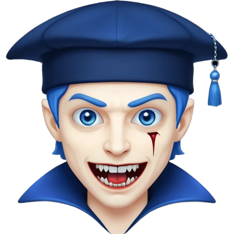 vampire with blue hat emoji