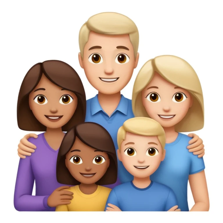 family posing for photo emoji