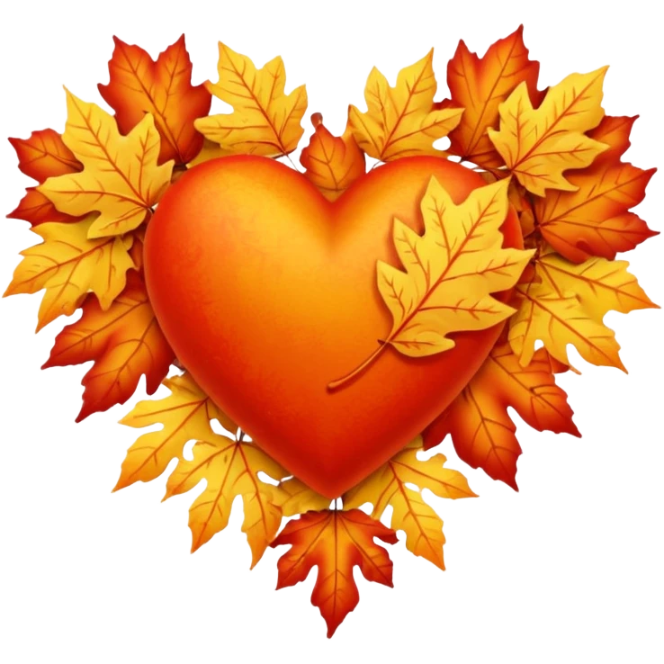 autumn heart emoji
