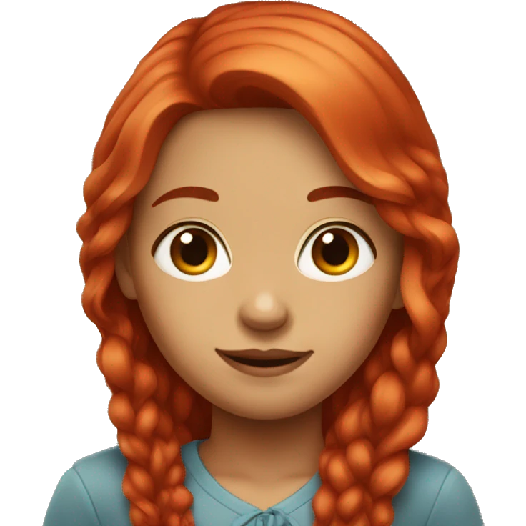 red long hair girl emoji
