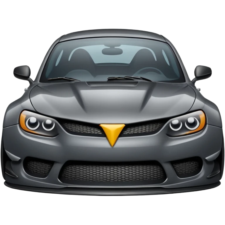 Emoji of a car with wide fenders, carbon fiber hood, and aggressive front bumper emoji