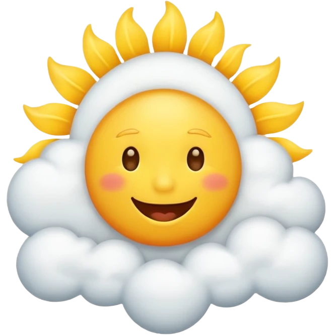 Sunny Cloud, with happy sun emoji