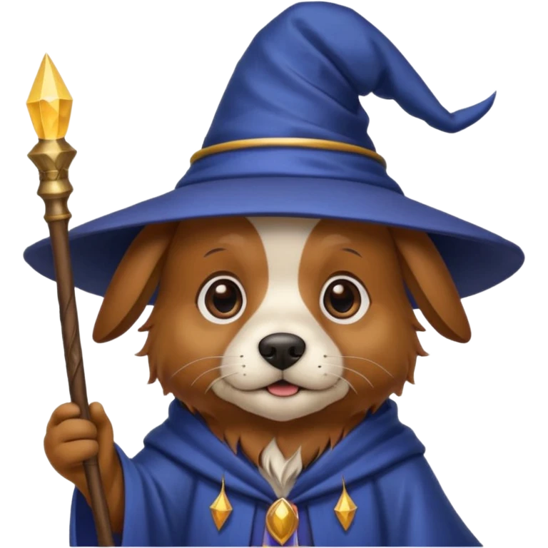 Dog wizard emoji