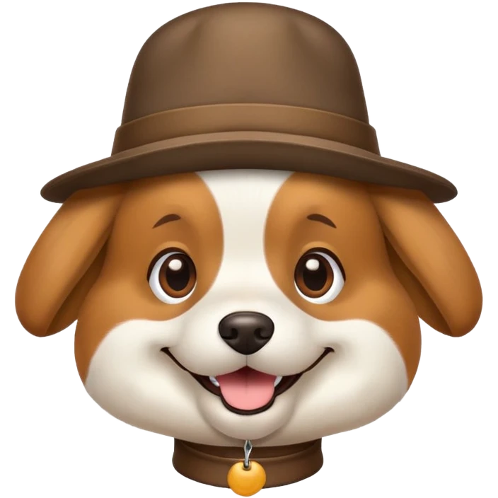 Dog wearing a hat emoji