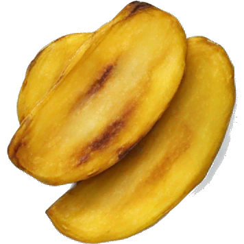 Fried plantain slices on a plate emoji