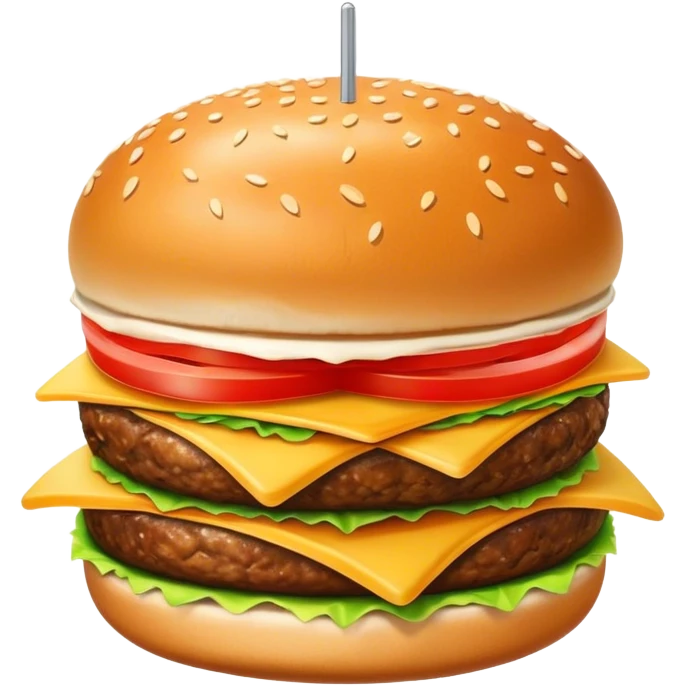 Burger with fries and a sprite emoji