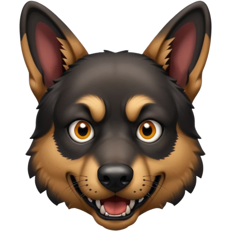 scary german shephard head emoji