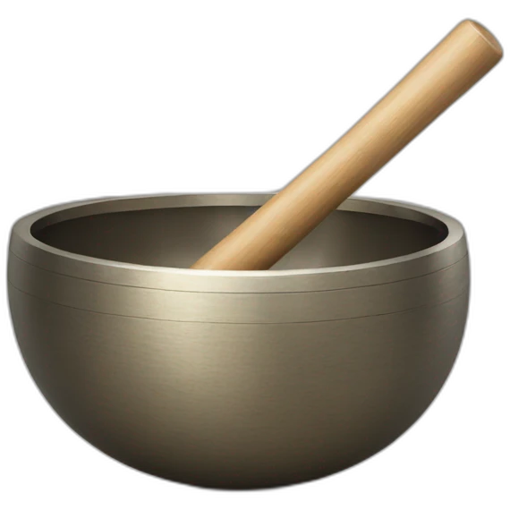 Tibetan Singing bowl with stick emoji