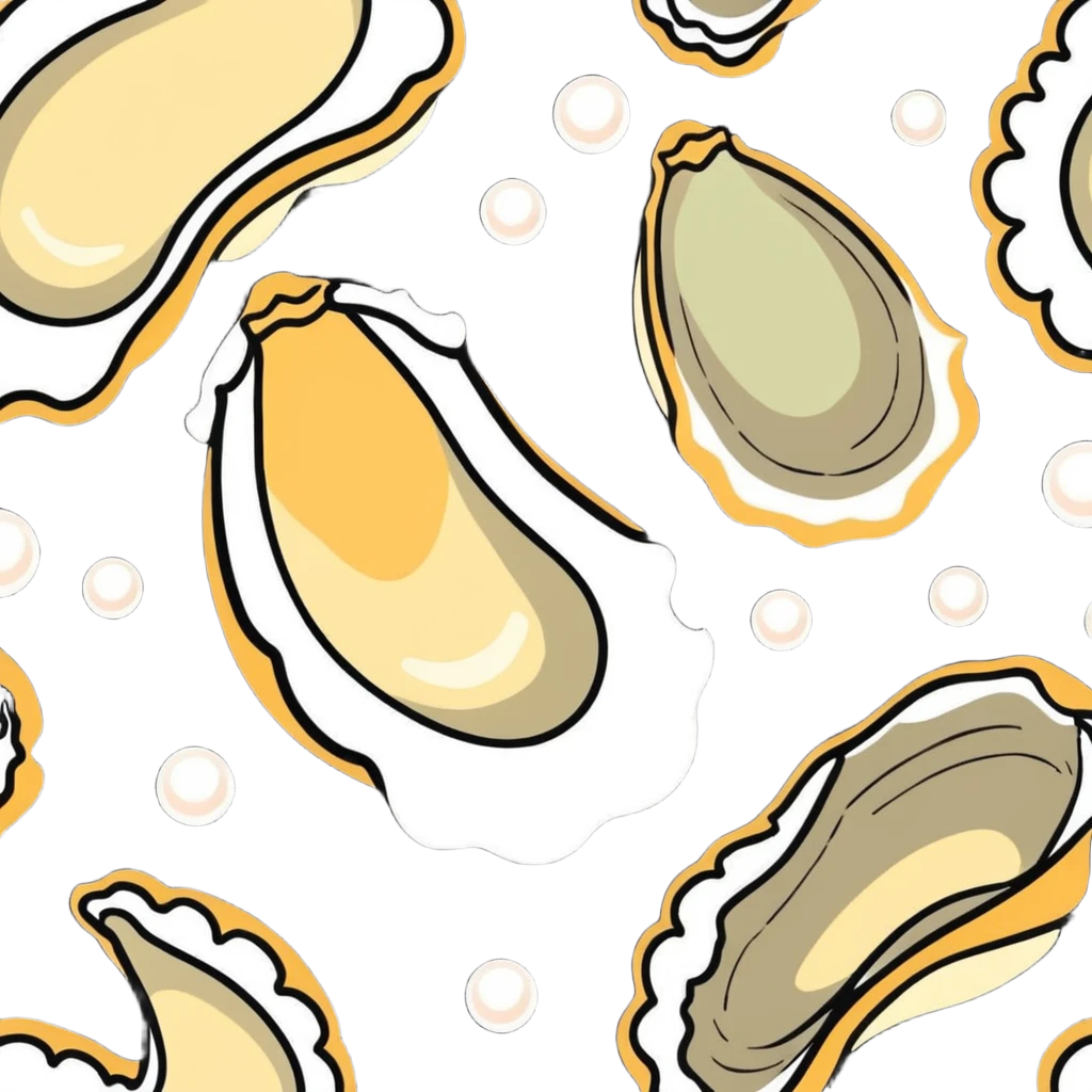 Pearls and oysters emoji