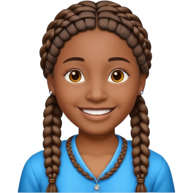 native with braids emoji