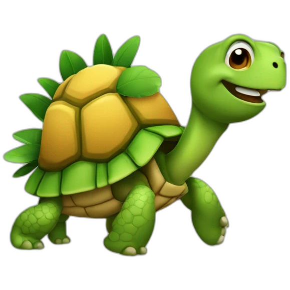 Tortue qui crache un palmier  emoji