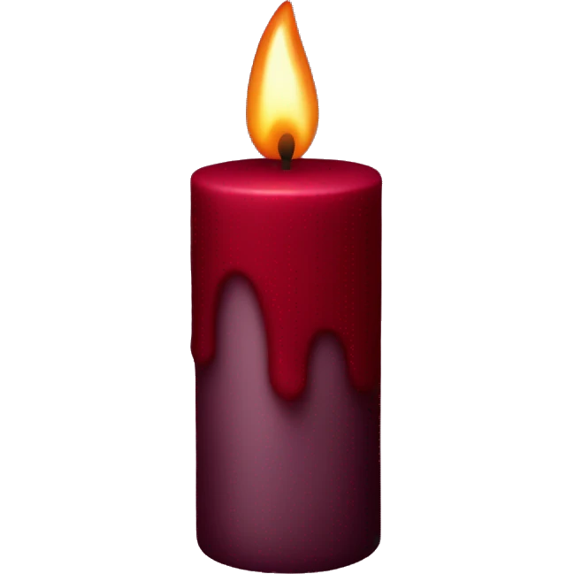 Dark red velvet candle emoji