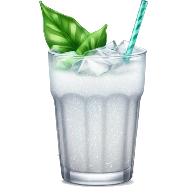 White sparkle drink  emoji