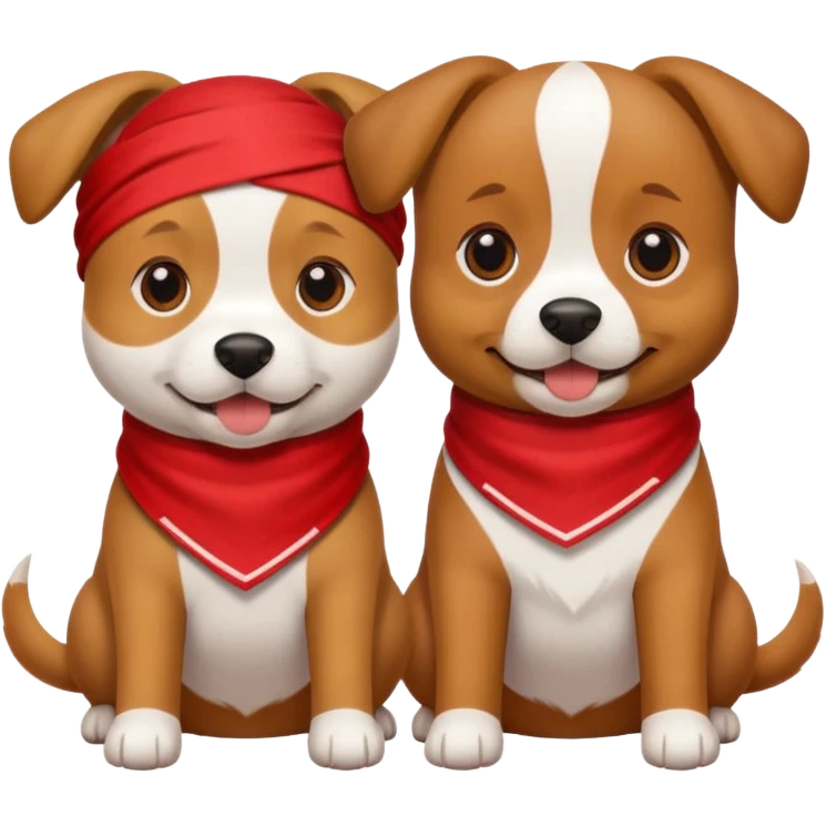 Dogs with red Bandannas emoji