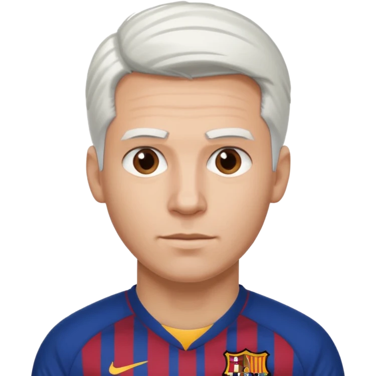 araujo футболист с белыми волосами  в футболке барселоны emoji