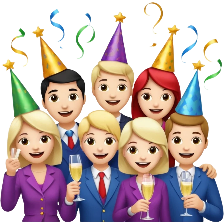 cheers and shouting happiness emoji