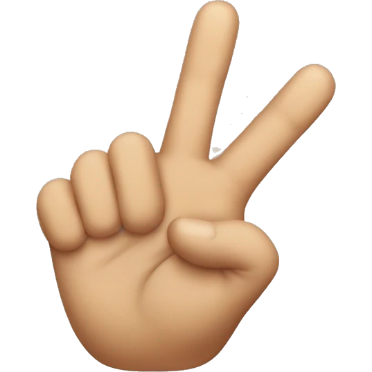 holding up four fingers emoji