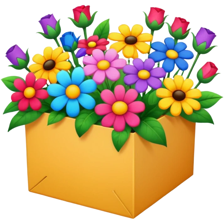 box full of flowers emoji
