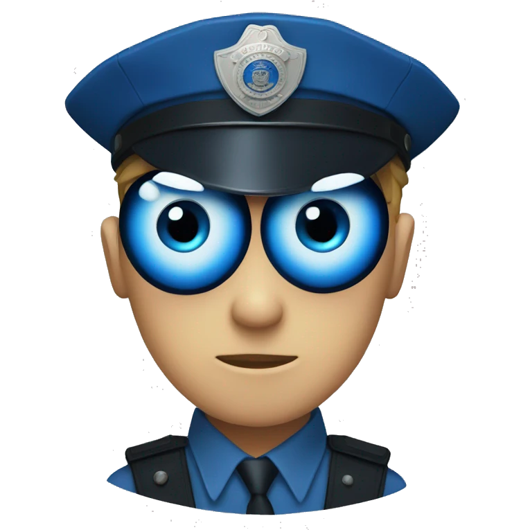police blue eye emoji