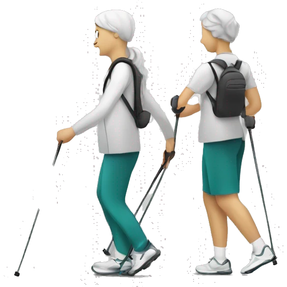 Person doing Nordic walking  emoji