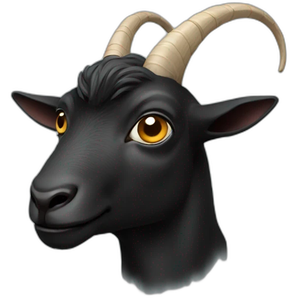 Black goat  emoji