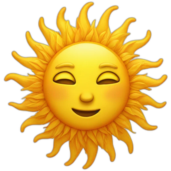 Artistic sun emoji