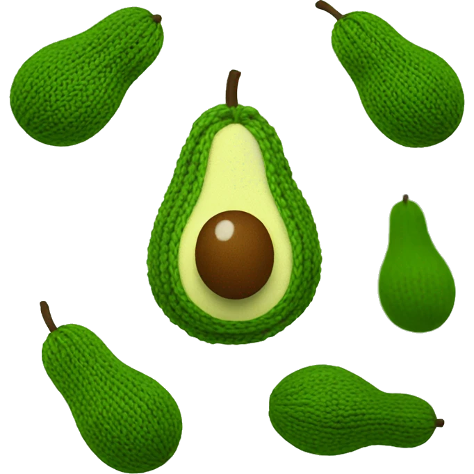 knitted avocado emoji