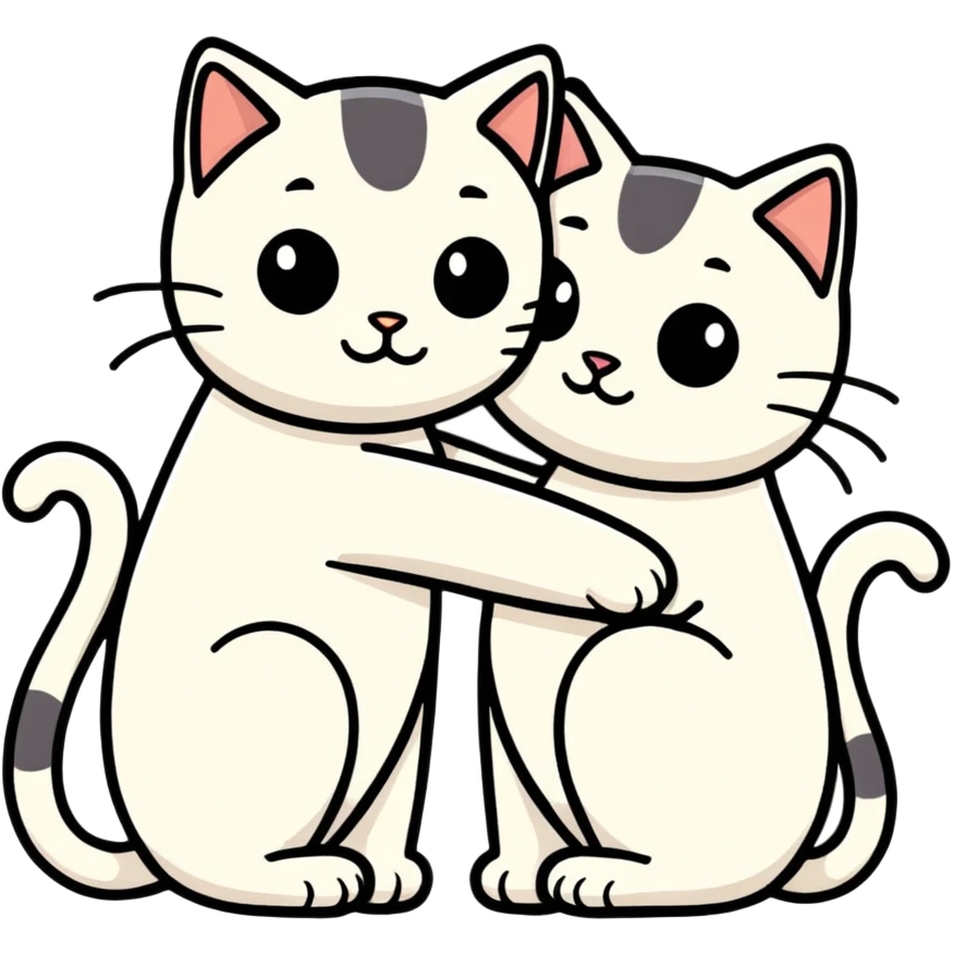 Cats in love emoji
