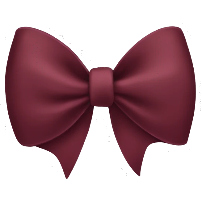 Burgundy bow emoji