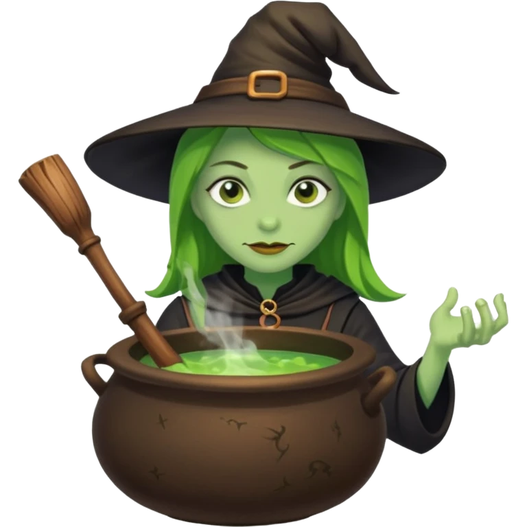 green witch cooking potion emoji