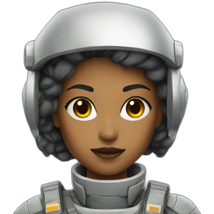 female futuristic soldier emoji
