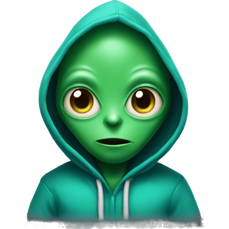 Alien with hoodie emoji