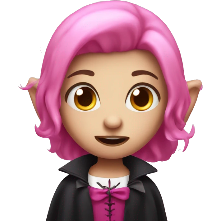 cute pink vampire  emoji