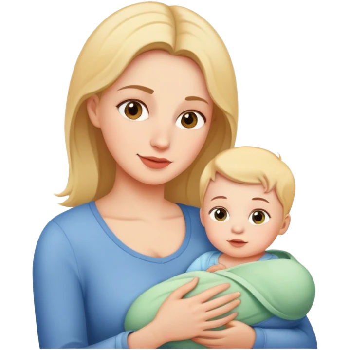 mom with baby emoji