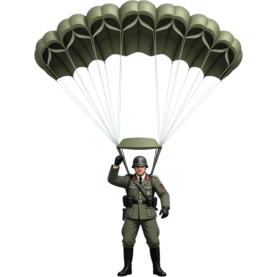 parachute german soldier emoji