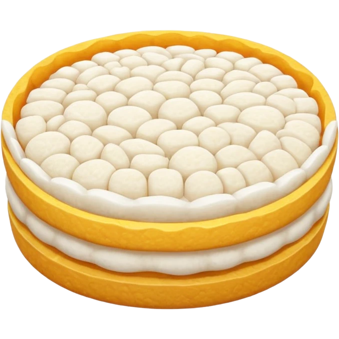 Plain rice cake  emoji