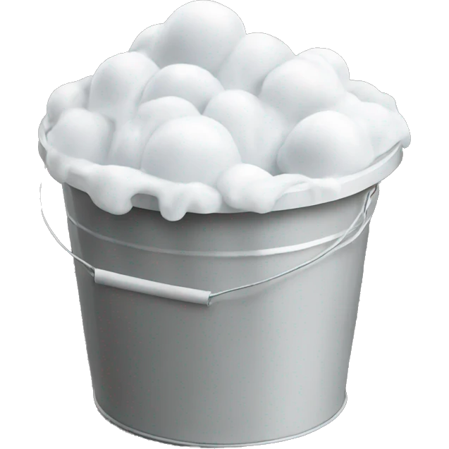 bucket full of white foam emoji