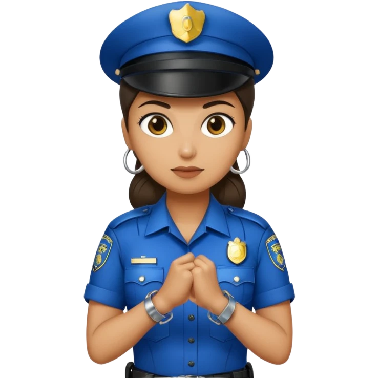 police woman with hand cuffs emoji