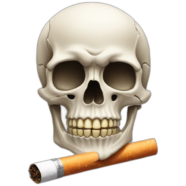Skull with cigarette  emoji