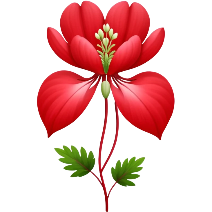 Dicentra spectabilis in red. Single one emoji